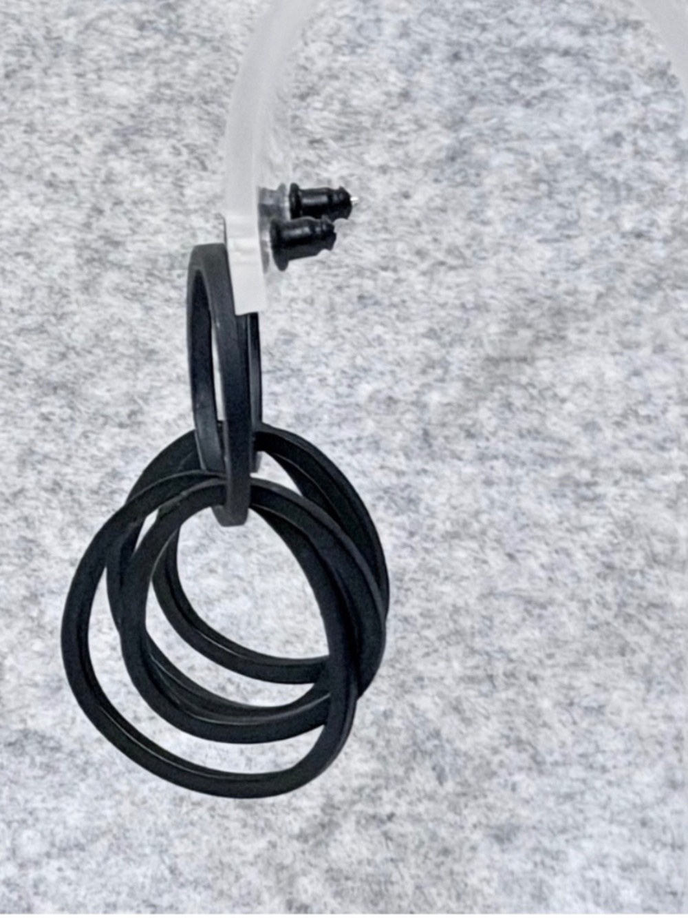 COS Matte Black Wire Layered Earrings - Picture 4 of 6
